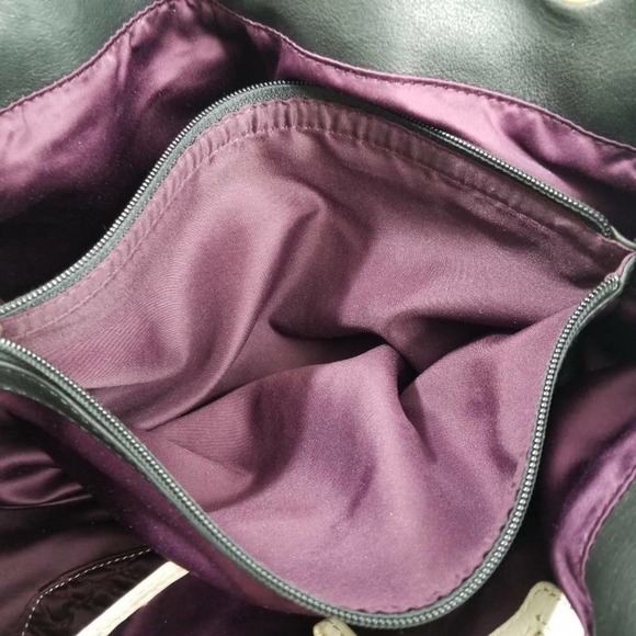 B. Makowsky Black Leopard Print Satchel - Picture 8 of 10